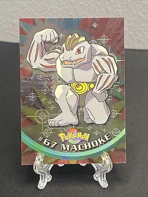 $4.99 • Buy MACHOKE #67 TOPPS Series 1 Holo Black Logo 4th Print Pokémon Card