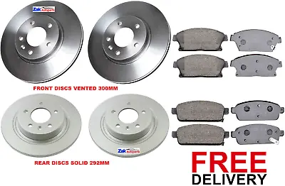 For Vauxhall Zafira Tourer 2011-2016 Front & Rear Brake Discs & Pads Brand New • £125.99