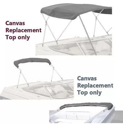 NEW 3 Bow Bimini Top Replacement Canvas Cover With Boot Without Frame Light Grey • $74.99