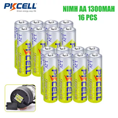 16PCS AA Rechargeable Batteries Ni-Mh 1300mAh 1.2v For Garden Solar Light Lamp • $14.24