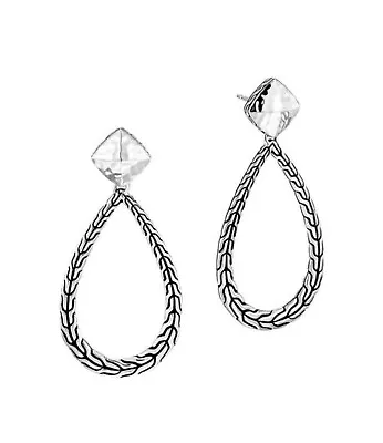 John Hardy Classic Chain 925 Sterling Silver Pear Drop Earrings • $66.96