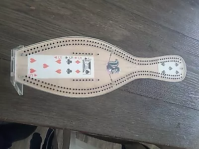 Vintage Bowling Pin Cribbage Board Wood And Lucite • $33