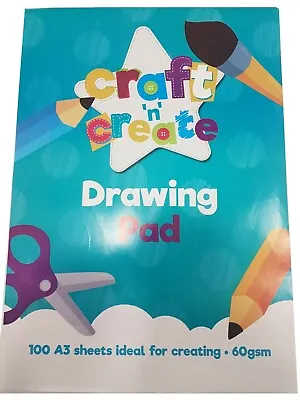 £6.95 • Buy Brand New Craft And Creat  A3 Sketch Drawing Pad, Art & Craft, 100 Sheets 60 GSM
