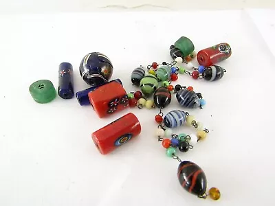 Lot Of Loose Vintage Antique Glass Beads Mixture Art Murano • $14.99