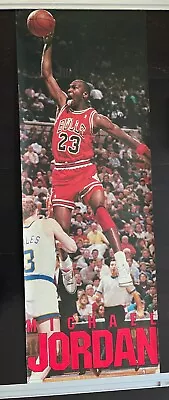 Vintage Michael Jordan Poster Costacos Brothers Door Poster NBA Basketball 74×26 • $9.50