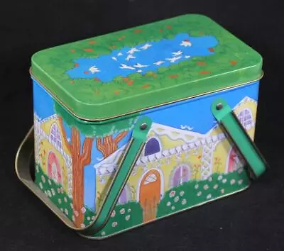 Vintage Handled Home Sweet Home Canister Tin Storage By Tailored Tiles. • $10.01