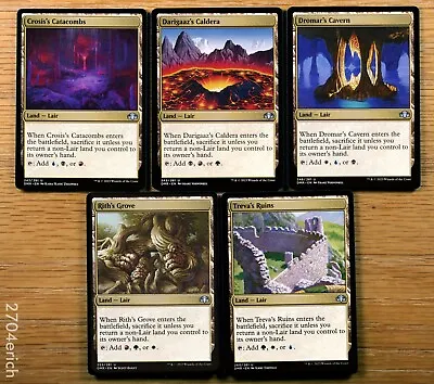 Set Of 5 Different 3 Color Tri-Lands Lair Dominaria Remastered (Magic MTG EDH) • $3.35