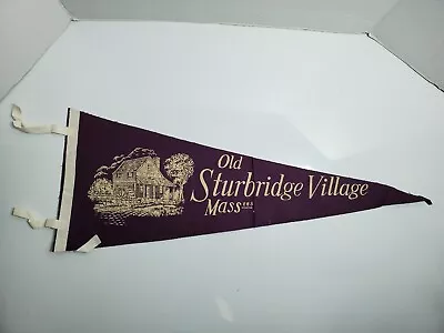 Vintage Old Sturbridge Village Massachusetts Pennant Souvenir Felt • $9.08