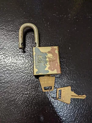 American Padlock 1205 Camoflage Military Lock Rare • $20