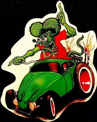 Rat Fink Sticker “convertible Vw Rat Rod” 3“ X 3 1/4“ Glossy Cool! • $2.40