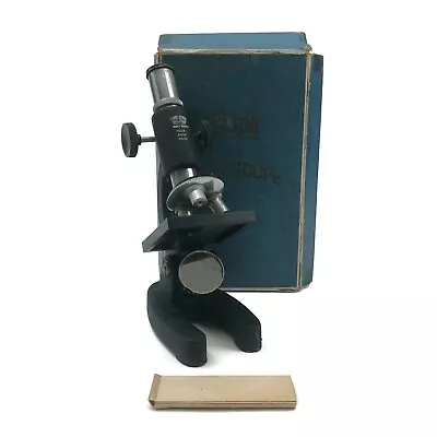 Vintage Hilton Power-Guide Microscope In Box 100/200/300X Small Kids Toy S3 • $21.28