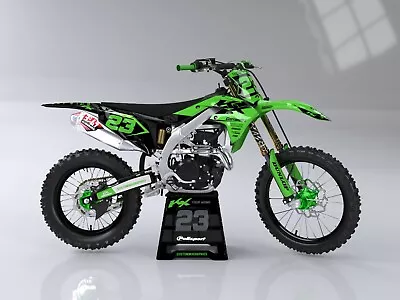 CustomMX Graphics Kit: Fits KAWASAKI KX KXF 85 125 250 450 500 Models 1994-2022 • £105