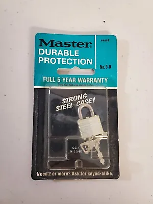 Vintage Master Laminated Mini Padlock #9-D For Luggage Jewelry Boxes Brief Cases • $2.50