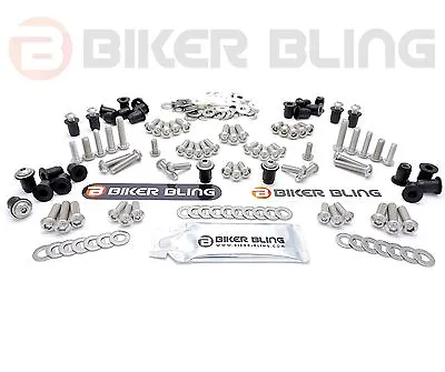 Kawasaki ZX10R Ninja 2008-2009 Stainless Steel Fairing Bolts Rubber Well Nuts • £25.99