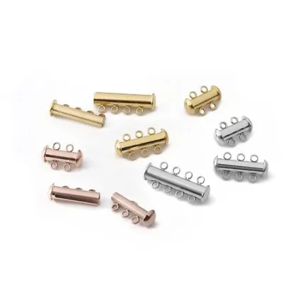 Slide Clasp 2/3/4 Rows Holes Bracelet Closure DIY Necklace Magnetic Clasps 1Pc • $11.96
