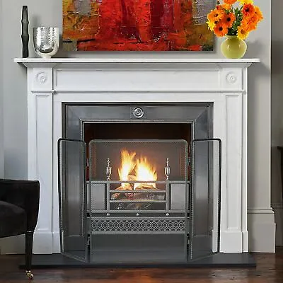 Fireplace Protector Screen 3-Panel Folding Metal Decorative Screen Cover Black • $29.99