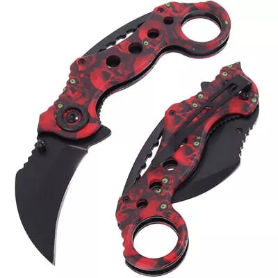 Karambit Folding Knife Camping Survival Tactical Hunting Game Claw Pocket Knife • $16.97