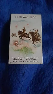 Cigarette Card - Morris - Boer War 1900 - Lieutenant Roberts Won His Victoria  • £45