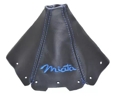 Shift Boot For Mazda MX5 MK1 1989-1997 Leather  Miata  Blue Embroidery • $37.99