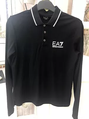 Men’s Emporio Armani EA7 Black Polo Top • £20