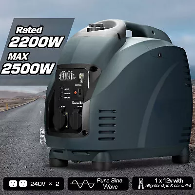 GenTrax Inverter Generator 2.5kw Max Pure Sine Petrol Portable Silent Camping • $679