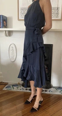 $100 • Buy Zimmerman New BNWT Blue Silk Dress Size 0
