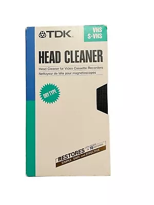 TDK HEAD CLEANER VHS / S-VHS TCL-11 Dry Type • $11.95