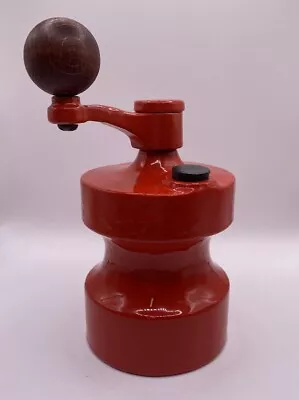 Victor Cast Iron Ware Robert Welch Design England Red Enamel Salt Grinder • $150