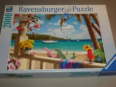 RAVENSBURGER 2000 Pc Puzzle TROPICAL PARADISE By ALAN GIANA  #16-625-1 / 2013 EC • $12.99