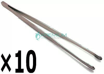 10 Pcs Russian Tissue Forceps 8  Serrated Tweezers Dental Surgical Instruments • $66.99