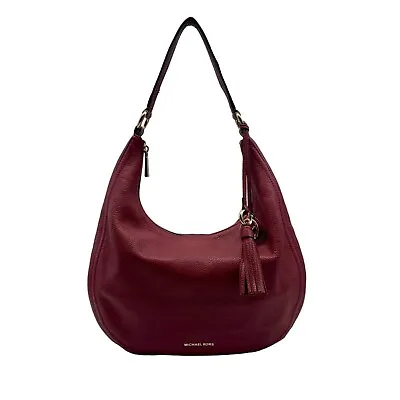 Michael Kors Lydia Large Burgundy Leather Hobo Bag • $80