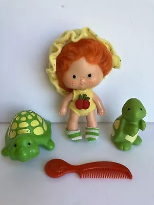 Vintage Kenner Strawberry Shortcake Apple Dumpling Doll And Pet Tea Time Turtle • $28.99