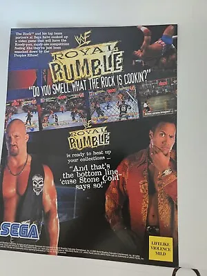  WWF Royal Rumble Promo Flyer Sega Pinball 2000  Wrestling Arcade Game Arcade • $8.95