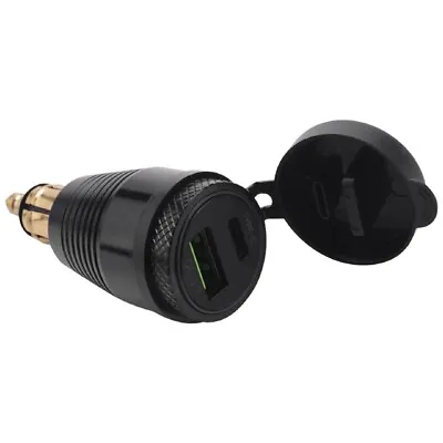 £10.71 • Buy Motorcycle DIN Plug Charger To QC3.0 USB Charger & Type C 30W Delivery Adap W8W5