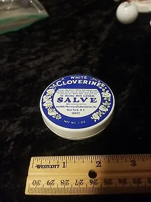 Vintage Advertising Medicine Salve Tin White Cloverine Brand Salve 35 Cents • $4.99