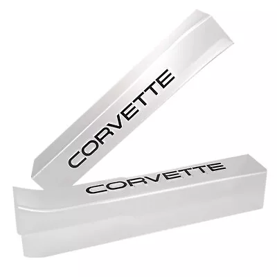 2pc OEM GM Corvette 1988-89 C4 Clear Door Sill Protectors W/ Embossed Lettering • $99.95