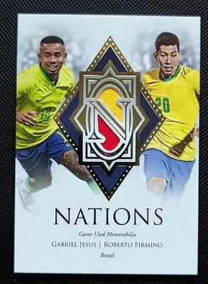 Futera Unique Nations Match Worn Patches Gabriel Jesus Roberto Firmino /30 • £37.99