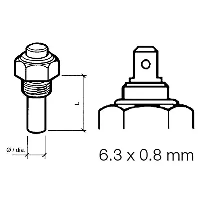 VDO Marine Engine Oil Temperature Sensor - Single Pole Common Ground - 50-150&d • $51.24