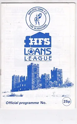 Matlock Town Home Programmes 1991 To Date Choose From Drop Down Menu 12/2/2024 • £2