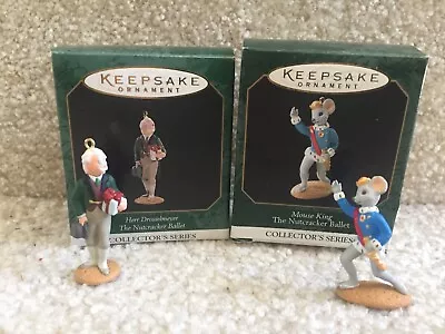 Hallmark Ornament  Miniatures Nutcracker Ballet Mouse & Drosselmeyer FREE SHIP • $12.99