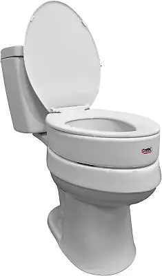 Carex Toilet Seat Riser Elongated Raised Toilet Seat Adds 3.5 Inches To Toilet  • $42.34