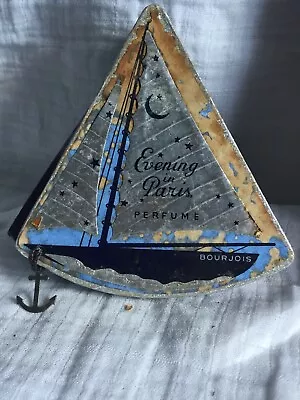 Vintage Boxed Evening In Paris PERFUME Bottle +Original Boat Shaped Box BOURJOIS • $195