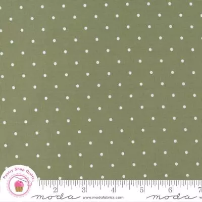 Moda CHRISTMAS EVE 5187 15 Green Pine Polka Dot  LELLA BOUTIQUE Quilt Fabric • $6.35