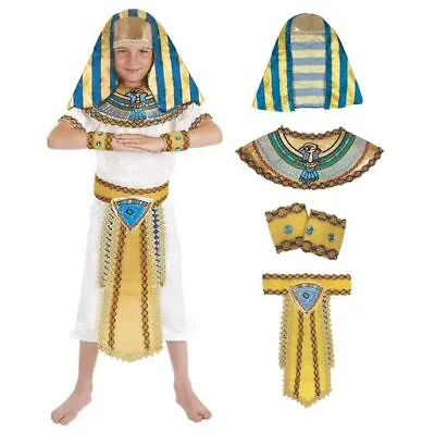 £24.99 • Buy Boys Egyptian Pharaoh Costume M - XL Kids King Of Egypt Fancy Dress Book Week