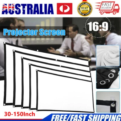 Foldable Portable Projector Screen 16:9 HD Outdoor Home 3D Movie Cinema Theater • $25.69