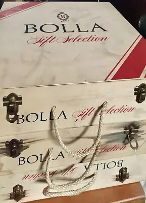 3 Vintage Wine Crate Decoration Storage Gift Box Fratelli Bolla Verona Italy • $49