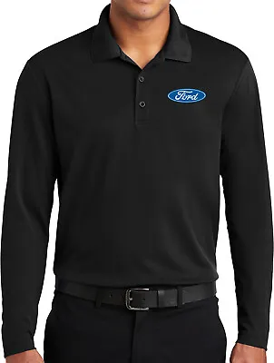 Ford Oval Long Sleeve Polo Pocket Print • $28.70