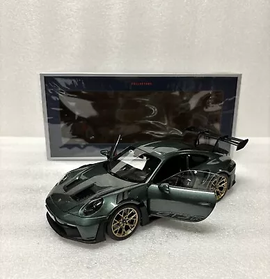 1/18 Norev Porsche 911 (992) GT3 RS 2022 Dark Green Metallic Diecast Limit 504pc • $189.95