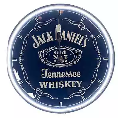 Jack Daniels Rare Neon Clock Sign Perfect For Bar Mancave  • $349