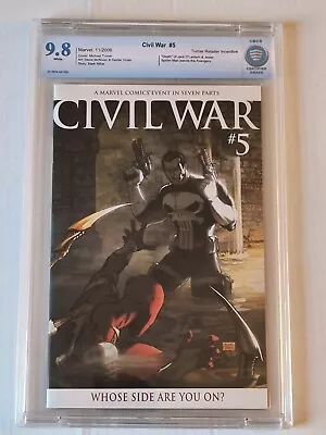 🔑Civil War #5 CBCS 9.8 Michael Turner Variant! Spidey Leaves Avengers! Like CGC • $65